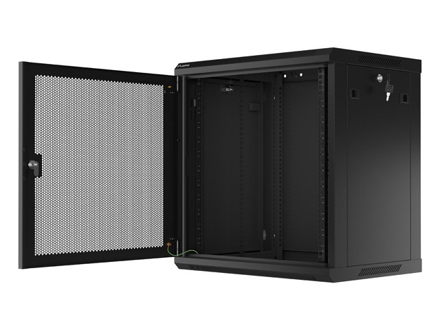 LANBERG 19" RACKOVÁ SKŘÍŇ 12U / 600X450 S PERFOROVANÝMI DVEŘMI ČERNÁ - PLOCHÉ BALENÍ - obrázek č. 8