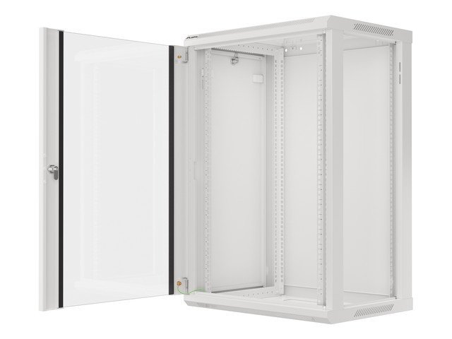 LANBERG 19" RACKOVÁ SKŘÍŇ PRO MONTÁŽ NA STĚNU 18U / 600X450 (FLAT PACK) ŠEDÁ V2 - obrázek č. 12