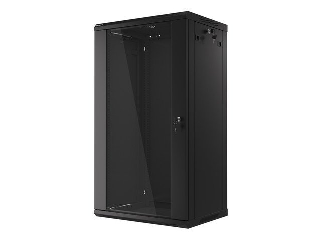 LANBERG 19" RACKOVÁ SKŘÍŇ PRO MONTÁŽ NA STĚNU 22U / 600X450 (FLAT PACK) S PROSKLENÝMI DVEŘMI ČERNÁ V2 - obrázek č. 6