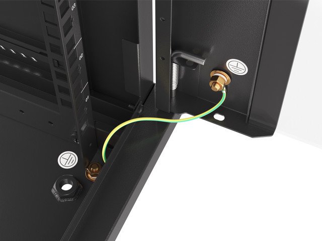 LANBERG RACKOVÁ SKŘÍŇ 19" NÁSTĚNNÁ 27U / 600X450 (FLAT PACK) S PROSKLENÝMI DVEŘMI ČERNÁ V2 - obrázek č. 10