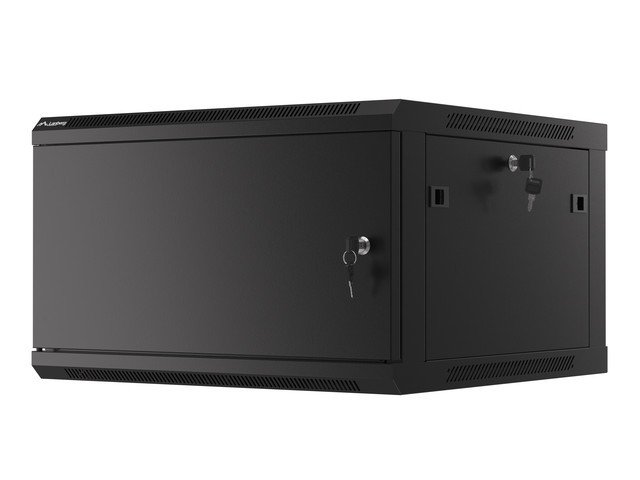 LANBERG RACKOVÁ SKŘÍŇ 19" PRO MONTÁŽ NA STĚNU 6U / 600X600 PRO VLASTNÍ MONTÁŽ S KOVOVÝMI DVEŘMI ČERNÁ - obrázek č. 2