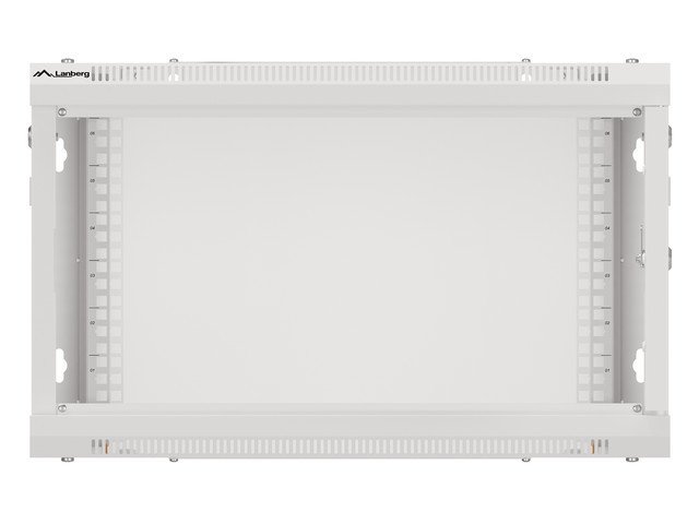 LANBERG RACKOVÁ SKŘÍŇ 19" PRO MONTÁŽ NA STĚNU 6U / 600X600 PRO VLASTNÍ MONTÁŽ S KOVOVÝMI DVEŘMI ŠEDÁ - obrázek č. 3