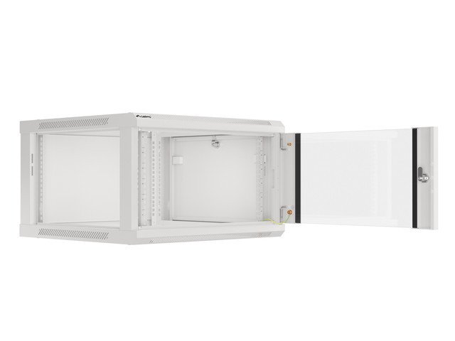 LANBERG 19" RACKOVÁ SKŘÍŇ PRO MONTÁŽ NA STĚNU 6U / 600X600 (FLAT PACK) S PROSKLENÝMI DVEŘMI ŠEDÁ V2 - obrázek č. 1