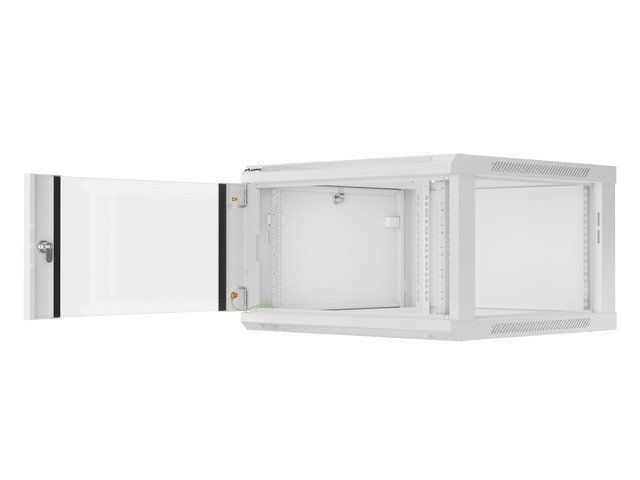 LANBERG 19" RACKOVÁ SKŘÍŇ PRO MONTÁŽ NA STĚNU 6U / 600X600 (FLAT PACK) S PROSKLENÝMI DVEŘMI ŠEDÁ V2 - obrázek č. 10