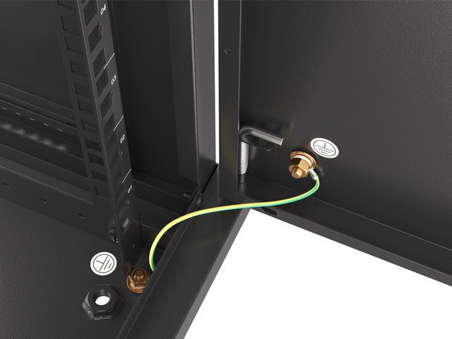 LANBERG RACKOVÁ SKŘÍŇ 19" NÁSTĚNNÁ 12U / 600X600 PRO VLASTNÍ MONTÁŽ S KOVOVÝMI DVEŘMI ČERNÁ - obrázek č. 10