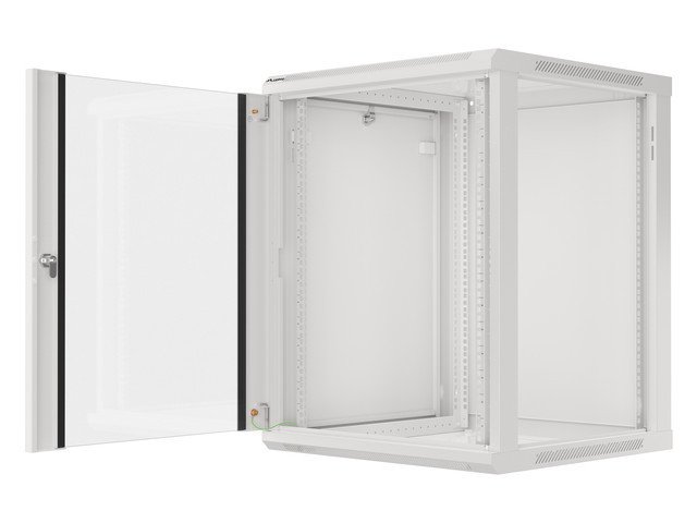 LANBERG 19" RACKOVÁ SKŘÍŇ PRO MONTÁŽ NA STĚNU 15U / 600X600 (FLAT PACK) S PROSKLENÝMI DVEŘMI ŠEDÁ V2c - obrázek č. 13