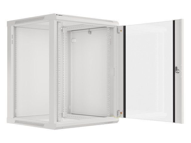 LANBERG 19" RACKOVÁ SKŘÍŇ PRO MONTÁŽ NA STĚNU 15U / 600X600 (FLAT PACK) S PROSKLENÝMI DVEŘMI ŠEDÁ V2c - obrázek č. 1