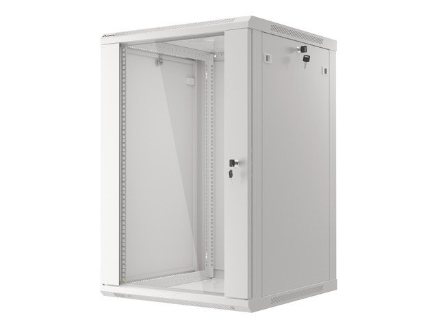 LANBERG 19" RACKOVÁ SKŘÍŇ PRO MONTÁŽ NA STĚNU 18U / 600X600 (FLAT PACK) ŠEDÁ V2 - obrázek č. 10