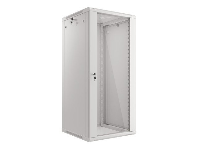 LANBERG RACKOVÁ SKŘÍŇ 19" NÁSTĚNNÁ 27U / 600X600 (FLAT PACK) S PROSKLENÝMI DVEŘMI ŠEDÁ V2 - obrázek produktu