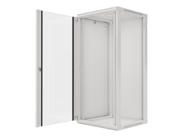 LANBERG RACKOVÁ SKŘÍŇ 19" NÁSTĚNNÁ 27U / 600X600 (FLAT PACK) S PROSKLENÝMI DVEŘMI ŠEDÁ V2 - obrázek č. 9