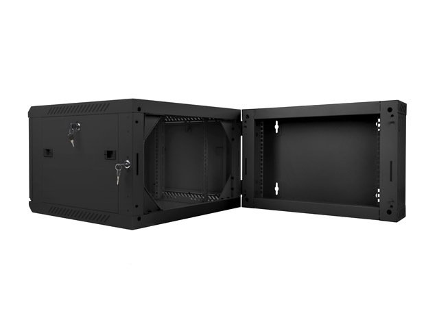 LANBERG RACKOVÁ SKŘÍŇ 19" DVOUDÍLNÁ NÁSTĚNNÁ 6U / 600X600 (FLAT PACK) ČERNÁ - obrázek č. 6