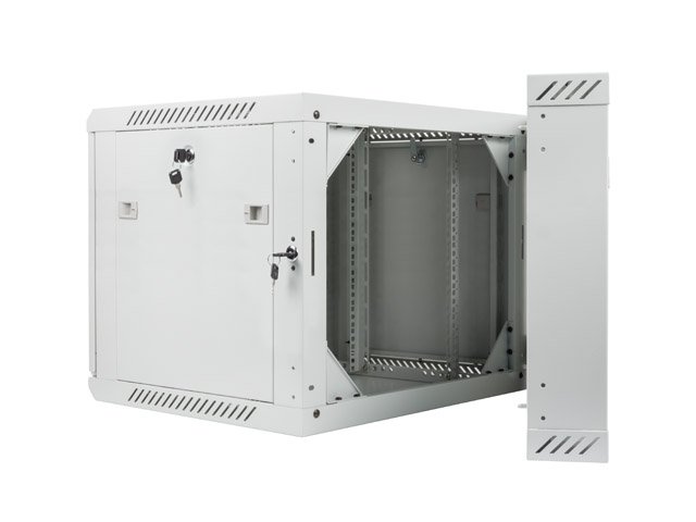 LANBERG RACKOVÁ SKŘÍŇ 19" DVOUDÍLNÁ NÁSTĚNNÁ 9U / 600X600 (FLAT PACK) ŠEDÁ - obrázek č. 7