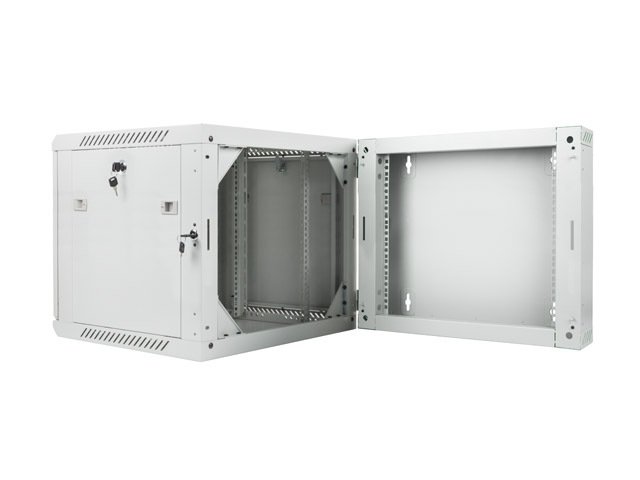 LANBERG RACKOVÁ SKŘÍŇ 19" DVOUDÍLNÁ NÁSTĚNNÁ 9U / 600X600 (FLAT PACK) ŠEDÁ - obrázek č. 5