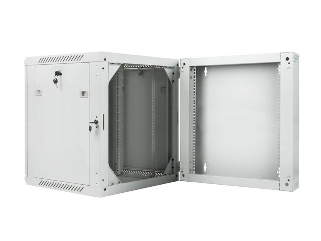 LANBERG RACKOVÁ SKŘÍŇ 19" DVOUDÍLNÁ NÁSTĚNNÁ 12U / 600X600 (FLAT PACK) ŠEDÁ - obrázek č. 7