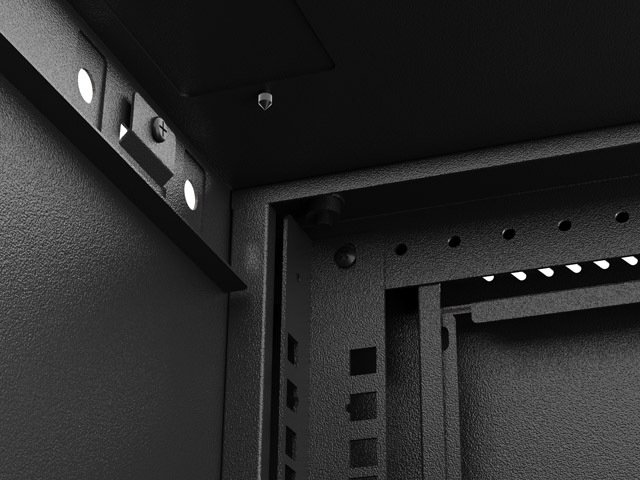 LANBERG RACKOVÁ SKŘÍŇ 19" NÁSTĚNNÁ 4U / 540X350 (FLAT PACK) S PROSKLENÝMI DVEŘMI ČERNÁ - obrázek č. 11