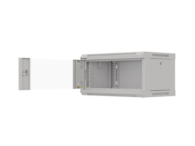 LANBERG RACKOVÁ SKŘÍŇ 19" NÁSTĚNNÁ 4U / 540X350 (FLAT PACK) S PROSKLENÝMI DVEŘMI ŠEDÁ - obrázek č. 7