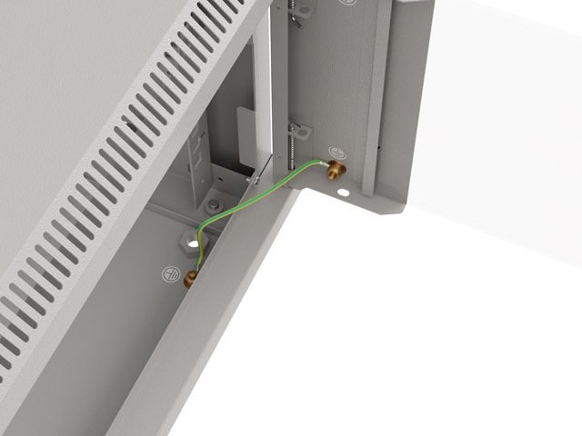 LANBERG RACKOVÁ SKŘÍŇ 19" NÁSTĚNNÁ 4U / 540X350 (FLAT PACK) S PROSKLENÝMI DVEŘMI ŠEDÁ - obrázek č. 2