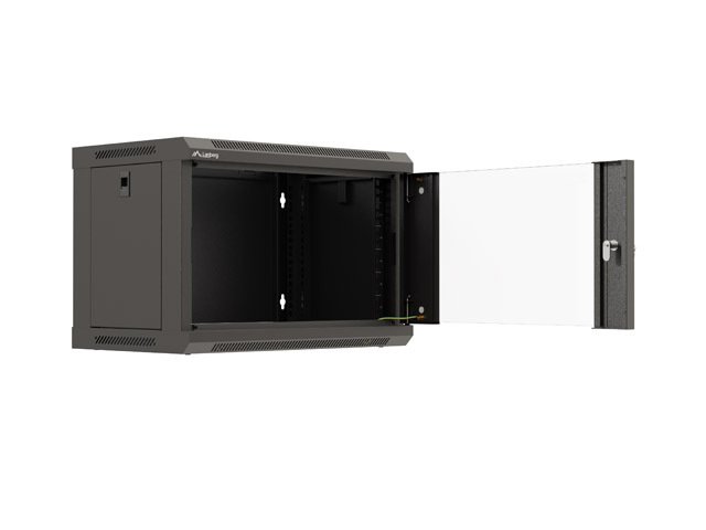 LANBERG 19" RACKOVÁ SKŘÍŇ PRO MONTÁŽ NA STĚNU 6U / 540X350 (FLAT PACK) S PROSKLENÝMI DVEŘMI ČERNÁ - obrázek č. 7