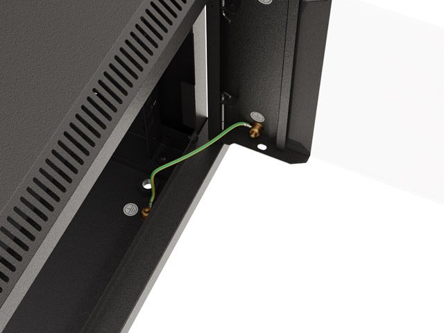 LANBERG 19" RACKOVÁ SKŘÍŇ PRO MONTÁŽ NA STĚNU 6U / 540X350 (FLAT PACK) S PROSKLENÝMI DVEŘMI ČERNÁ - obrázek č. 10