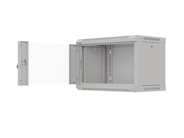 LANBERG 19" RACKOVÁ SKŘÍŇ PRO MONTÁŽ NA STĚNU 6U / 540X350 (FLAT PACK) S PROSKLENÝMI DVEŘMI ŠEDÁ - obrázek č. 7