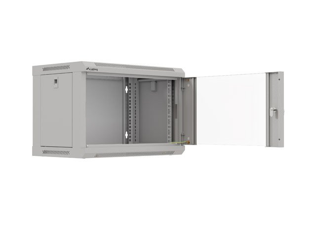 LANBERG 19" RACKOVÁ SKŘÍŇ PRO MONTÁŽ NA STĚNU 6U / 540X350 (FLAT PACK) S PROSKLENÝMI DVEŘMI ŠEDÁ - obrázek č. 8