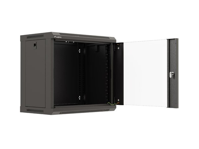 LANBERG 19" RACKOVÁ SKŘÍŇ PRO MONTÁŽ NA STĚNU 9U / 540X350 (FLAT PACK) S PROSKLENÝMI DVEŘMI ČERNÁ - obrázek č. 8