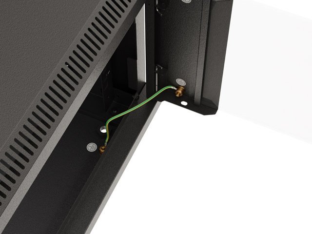 LANBERG 19" RACKOVÁ SKŘÍŇ PRO MONTÁŽ NA STĚNU 9U / 540X350 (FLAT PACK) S PROSKLENÝMI DVEŘMI ČERNÁ - obrázek č. 11