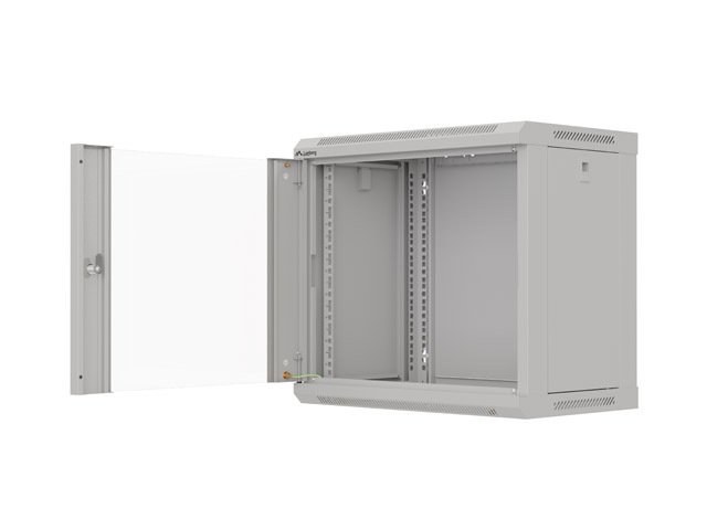 LANBERG 19" RACKOVÁ SKŘÍŇ PRO MONTÁŽ NA STĚNU 9U / 540X350 (FLAT PACK) S PROSKLENÝMI DVEŘMI ŠEDÁ - obrázek č. 6