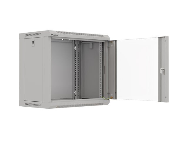 LANBERG 19" RACKOVÁ SKŘÍŇ PRO MONTÁŽ NA STĚNU 9U / 540X350 (FLAT PACK) S PROSKLENÝMI DVEŘMI ŠEDÁ - obrázek č. 5