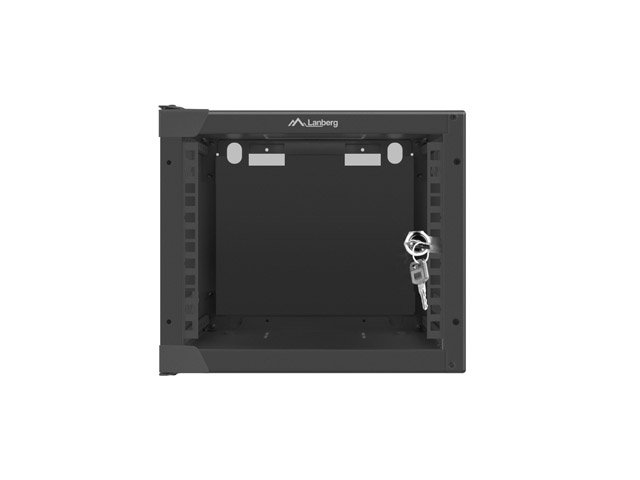 LANBERG RACKOVÁ SKŘÍŇ 10" NÁSTĚNNÁ 4U / 280X310 (FLAT PACK) S PROSKLENÝMI DVEŘMI ČERNÁ - obrázek č. 1