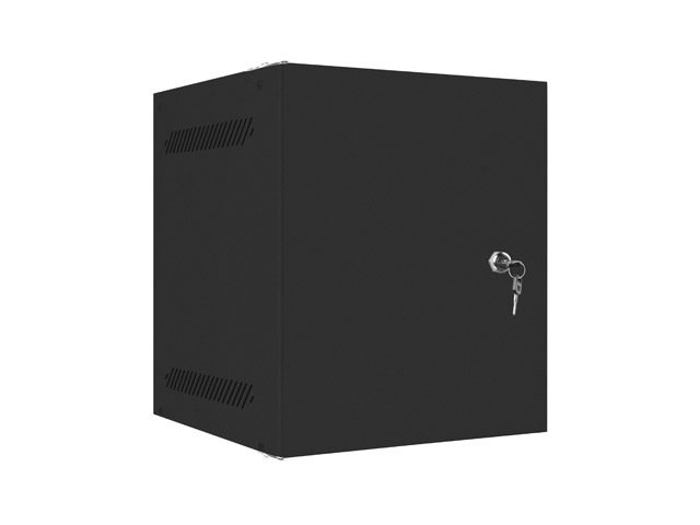 LANBERG RACKOVÁ SKŘÍŇ 10" PRO MONTÁŽ NA STĚNU 6U / 280X310 PRO VLASTNÍ MONTÁŽ S KOVOVÝMI DVEŘMI ČERNÁ - obrázek č. 2