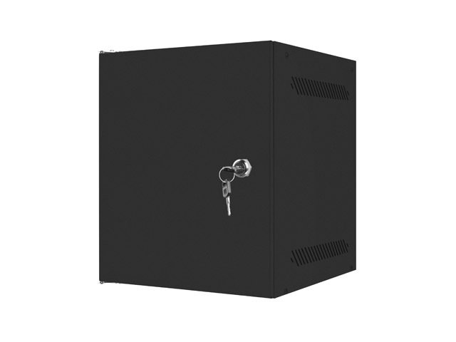 LANBERG RACKOVÁ SKŘÍŇ 10" PRO MONTÁŽ NA STĚNU 6U / 280X310 PRO VLASTNÍ MONTÁŽ S KOVOVÝMI DVEŘMI ČERNÁ - obrázek č. 1