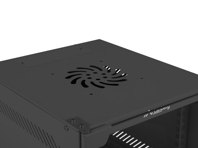 LANBERG RACKOVÁ SKŘÍŇ 10" PRO MONTÁŽ NA STĚNU 9U / 280X310 (FLAT PACK) S PROSKLENÝMI DVEŘMI ČERNÁ - obrázek č. 1