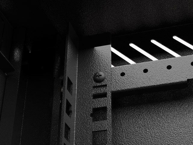 LANBERG RACKOVÁ SKŘÍŇ 10" NÁSTĚNNÁ 4U / 300X300 (FLAT PACK) S PROSKLENÝMI DVEŘMI ČERNÁ - obrázek č. 2