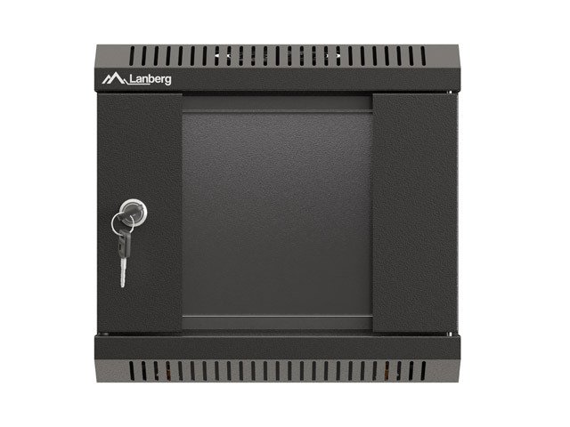 LANBERG RACKOVÁ SKŘÍŇ 10" NÁSTĚNNÁ 4U / 300X300 (FLAT PACK) S PROSKLENÝMI DVEŘMI ČERNÁ - obrázek č. 1