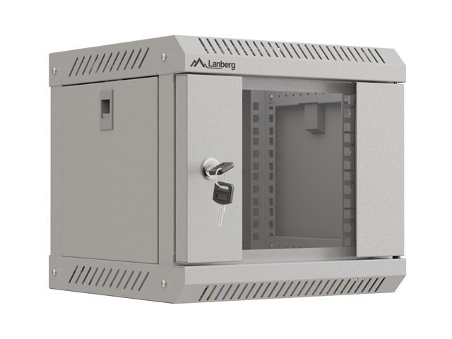 LANBERG RACKOVÁ SKŘÍŇ 10" NÁSTĚNNÁ 4U / 300X300 (FLAT PACK) S PROSKLENÝMI DVEŘMI ŠEDÁ - obrázek č. 5