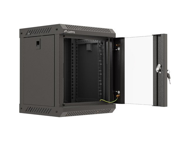 LANBERG RACKOVÁ SKŘÍŇ 10" PRO MONTÁŽ NA STĚNU 6U / 300X300 (FLAT PACK) S PROSKLENÝMI DVEŘMI ČERNÁ - obrázek č. 3