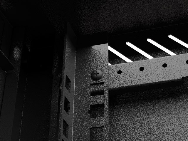 LANBERG RACKOVÁ SKŘÍŇ 10" PRO MONTÁŽ NA STĚNU 6U / 300X300 (FLAT PACK) S PROSKLENÝMI DVEŘMI ČERNÁ - obrázek č. 12