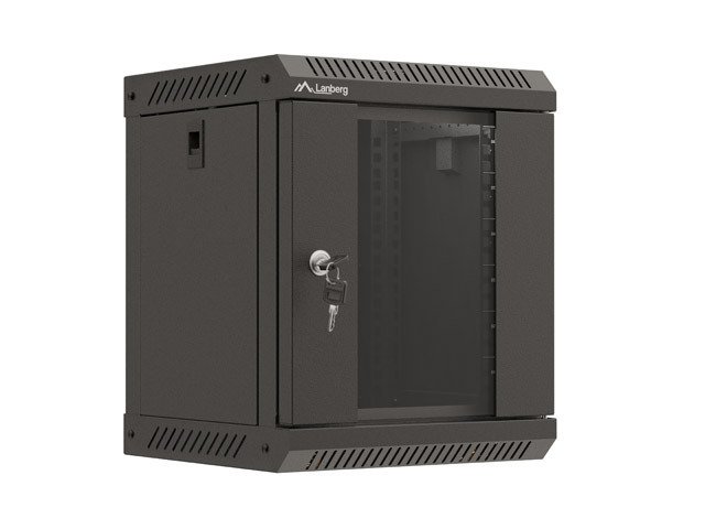 LANBERG RACKOVÁ SKŘÍŇ 10" PRO MONTÁŽ NA STĚNU 6U / 300X300 (FLAT PACK) S PROSKLENÝMI DVEŘMI ČERNÁ - obrázek č. 5