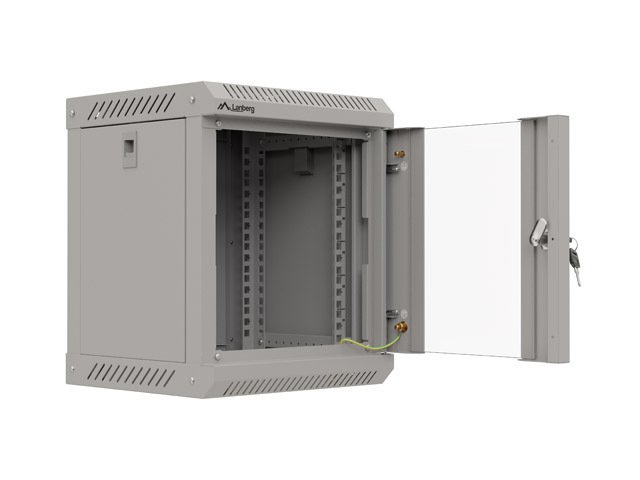 LANBERG RACKOVÁ SKŘÍŇ 10" NÁSTĚNNÁ 6U / 300X300 (FLAT PACK) S PROSKLENÝMI DVEŘMI ŠEDÁ - obrázek č. 5