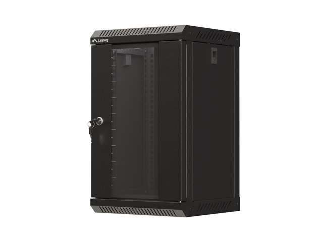LANBERG RACKOVÁ SKŘÍŇ 10" NÁSTĚNNÁ 9U / 300X300 (FLAT PACK) S PROSKLENÝMI DVEŘMI ČERNÁ - obrázek produktu