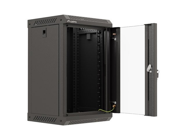 LANBERG RACKOVÁ SKŘÍŇ 10" NÁSTĚNNÁ 9U / 300X300 (FLAT PACK) S PROSKLENÝMI DVEŘMI ČERNÁ - obrázek č. 10