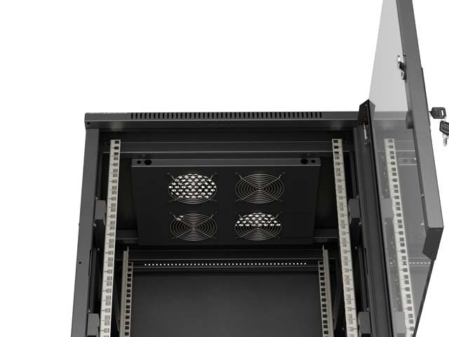 LANBERG INSTALAČNÍ RACK 19" 15U 600X600 ČERNÉ SKLENĚNÉ DVEŘE (PLOCHÉ BALENÍ) - obrázek č. 9