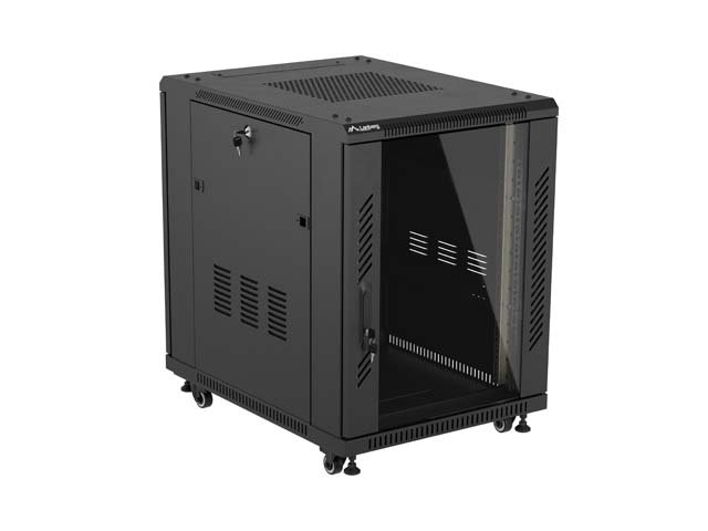 LANBERG INSTALAČNÍ RACK 19" 15U 600X800 ČERNÉ SKLENĚNÉ DVEŘE (PLOCHÉ BALENÍ) - obrázek č. 10