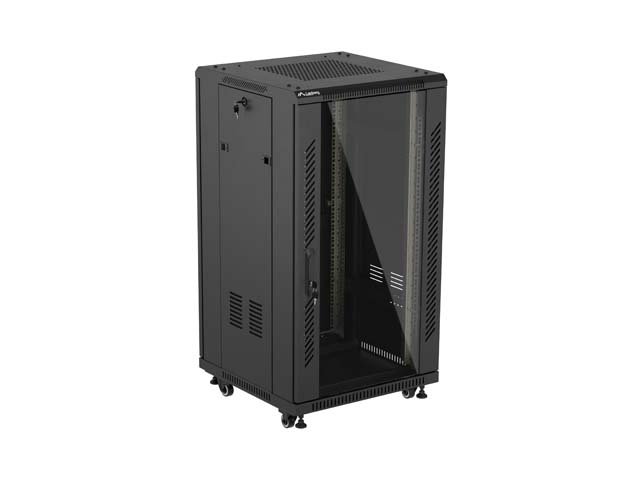 LANBERG INSTALAČNÍ SKŘÍŇOVÝ ROZVADĚČ 19" 22U 600X600 ČERNÉ SKLENĚNÉ DVEŘE (PLOCHÉ BALENÍ) - obrázek č. 8