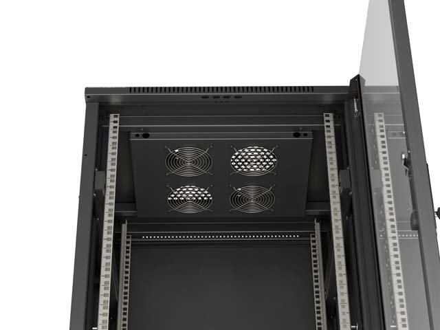 LANBERG 19" VOLNĚ STOJÍCÍ RACKOVÁ SKŘÍŇ 27U / 600X600 (FLAT PACK) S PROSKLENÝMI DVEŘMI ČERNÁ - obrázek č. 11