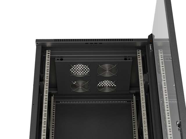 LANBERG 19" VOLNĚ STOJÍCÍ RACKOVÁ SKŘÍŇ 37U / 600X600 (FLAT PACK) S PROSKLENÝMI DVEŘMI ČERNÁ - obrázek č. 11