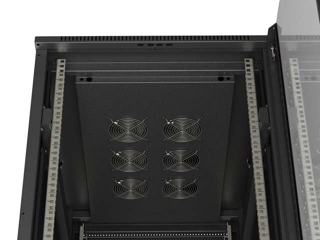 LANBERG INSTALAČNÍ SKŘÍŇOVÝ ROZVADĚČ 19" 42U 600X1000 ČERNÉ SKLENĚNÉ DVEŘE (PLOCHÉ BALENÍ) - obrázek č. 9