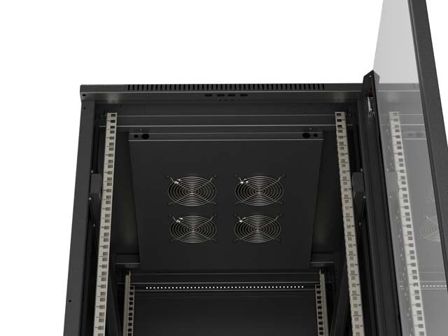 LANBERG 19" VOLNĚ STOJÍCÍ RACKOVÁ SKŘÍŇ 42U / 600X800 (FLAT PACK) S PROSKLENÝMI DVEŘMI ČERNÁ - obrázek č. 2