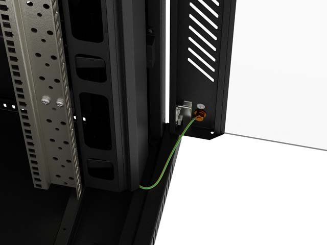 LANBERG 19" VOLNĚ STOJÍCÍ RACKOVÁ SKŘÍŇ 42U / 800X1000 (FLAT PACK) S PROSKLENÝMI DVEŘMI ČERNÁ - obrázek č. 2